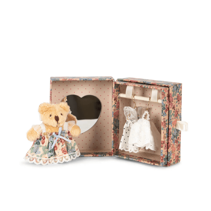 Pluszowy Miś w pudełku do przebierania - multi / Konges Slojd