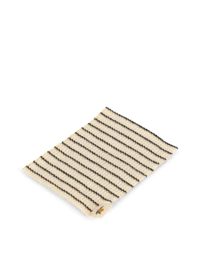 Pluszowy Miś podróżnik w pudełku - blue stripe / Konges Slojd