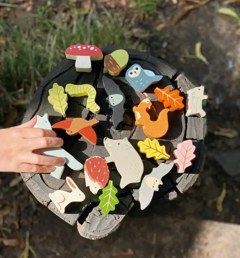 Drewniana gra zręcznościowa - Leśne zwierzątka / Tender Leaf Toys