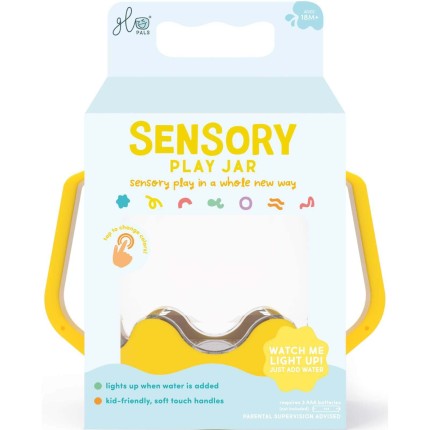 USZKODZONE OPAKOWANIE: Słoik sensoryczny do napełnienia wodą - żółty / Glo Pals