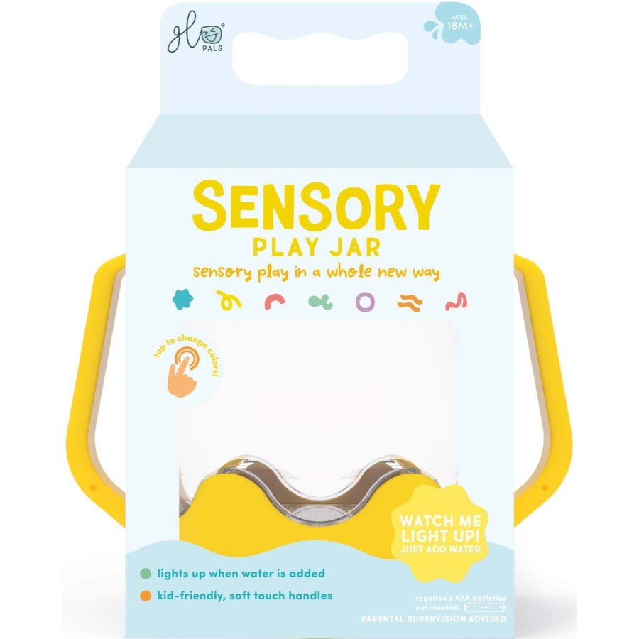 USZKODZONE OPAKOWANIE: Słoik sensoryczny do napełnienia wodą - żółty / Glo Pals