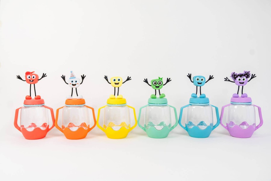 USZKODZONE OPAKOWANIE: Słoik sensoryczny do napełnienia wodą - żółty / Glo Pals