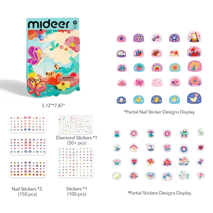 Naklejki na paznokcie - Spotkanie w ogrodzie / Mideer