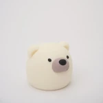 Butelka termiczna ze słomką Bestie, 460 ml - Niedźwiedź polarny / Asobu