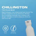 Butelka termiczna ze słomką Bestie, 460 ml - Niedźwiedź polarny / Asobu