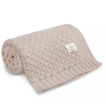 Koc dziany 100% merino wool BUBBLES cocoa milk / YOSOY