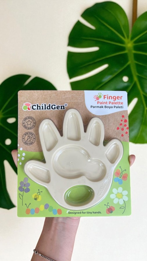 Paleta do malowania palcami w kształcie dłoni / ChildGen