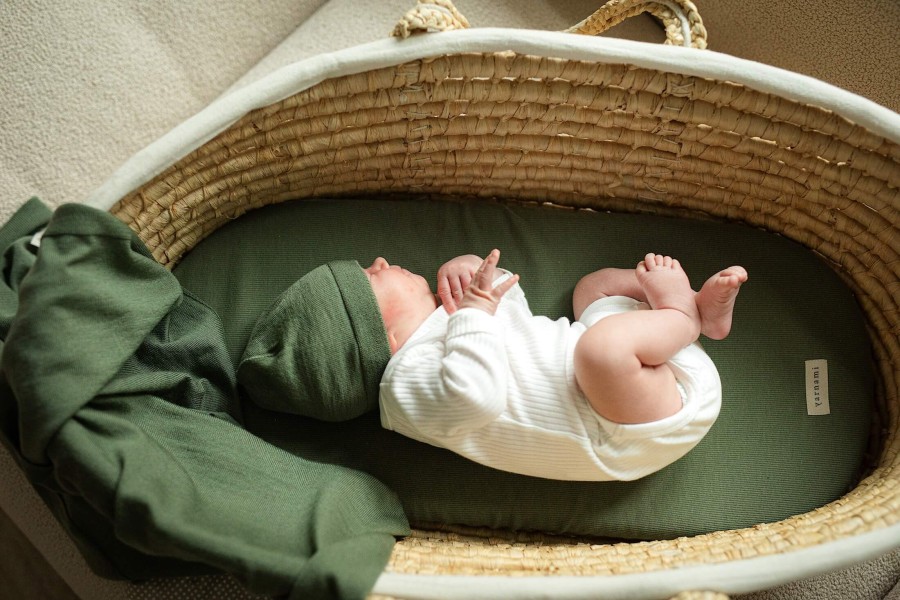 Prześcieradło do wózka - oliwkowy / Yarnami