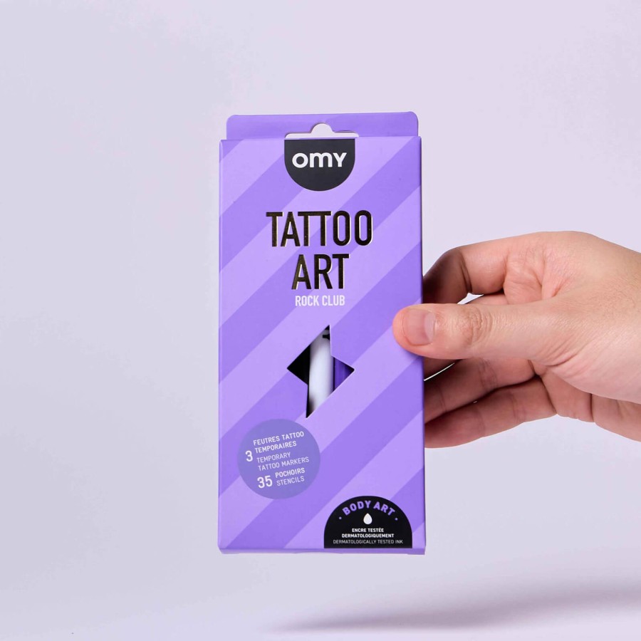 Zestaw 3 markerów do tworzenia tatuaży - Rock Club / OMY