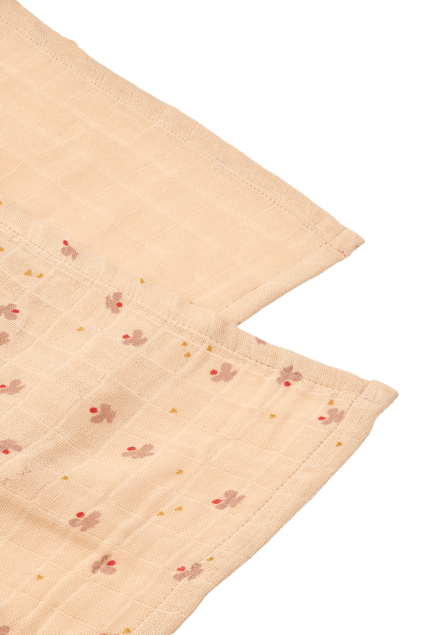 Chusteczki muślinowe Lewis, 2 szt. - Mini butterfly, apple blossom mix / Liewood