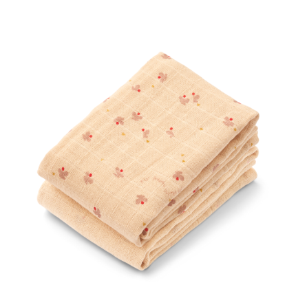 Chusteczki muślinowe Lewis, 2 szt. - Mini butterfly, apple blossom mix / Liewood