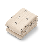 Chusteczki muślinowe Lewis, 2 szt. - Mini panda, sandy mix / Liewood