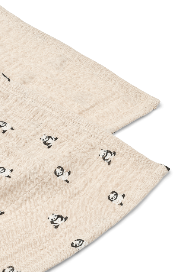 Chusteczki muślinowe Lewis, 2 szt. - Mini panda, sandy mix / Liewood