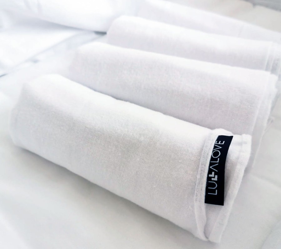 Zestaw dużych pieluch flanelowych - 70x80 cm ,4 sztuki / Lullalove