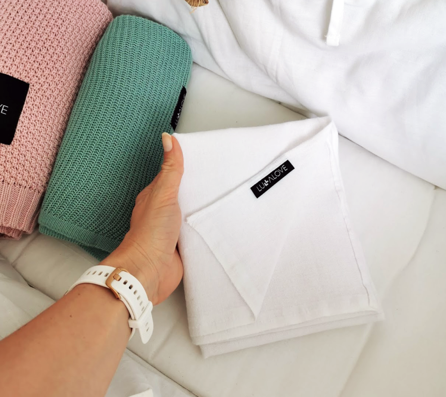 Zestaw dużych pieluch flanelowych - 70x80 cm ,4 sztuki / Lullalove