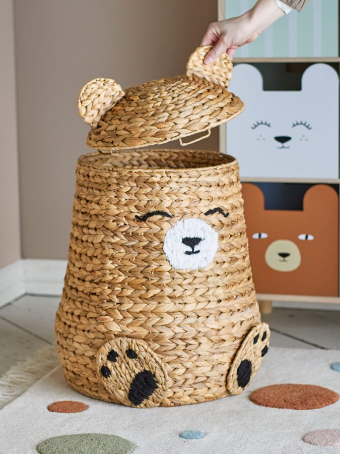 Kosz do przechowywania Timone - Nature, Water Hyacinth / Bloomingville Mini