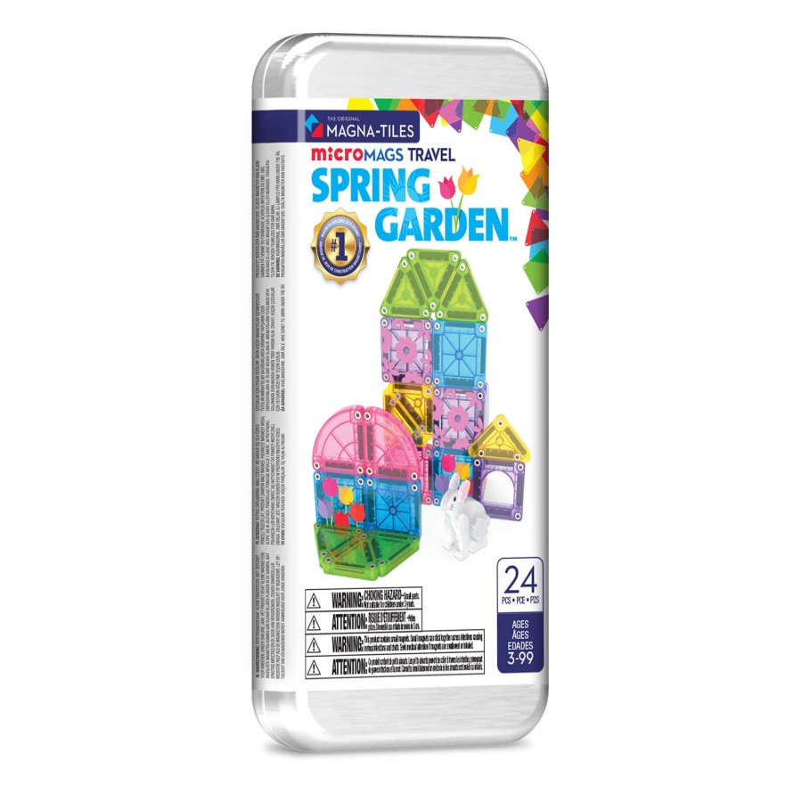 Klocki Magnetyczne microMAGS Spring Garden Travel 24 el. / Magna-Tiles