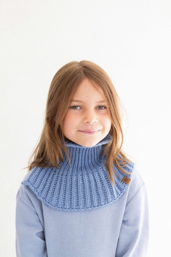 Komin golf dziecięcy z puchatej przędzy Bubo - baby blue / Kopyto