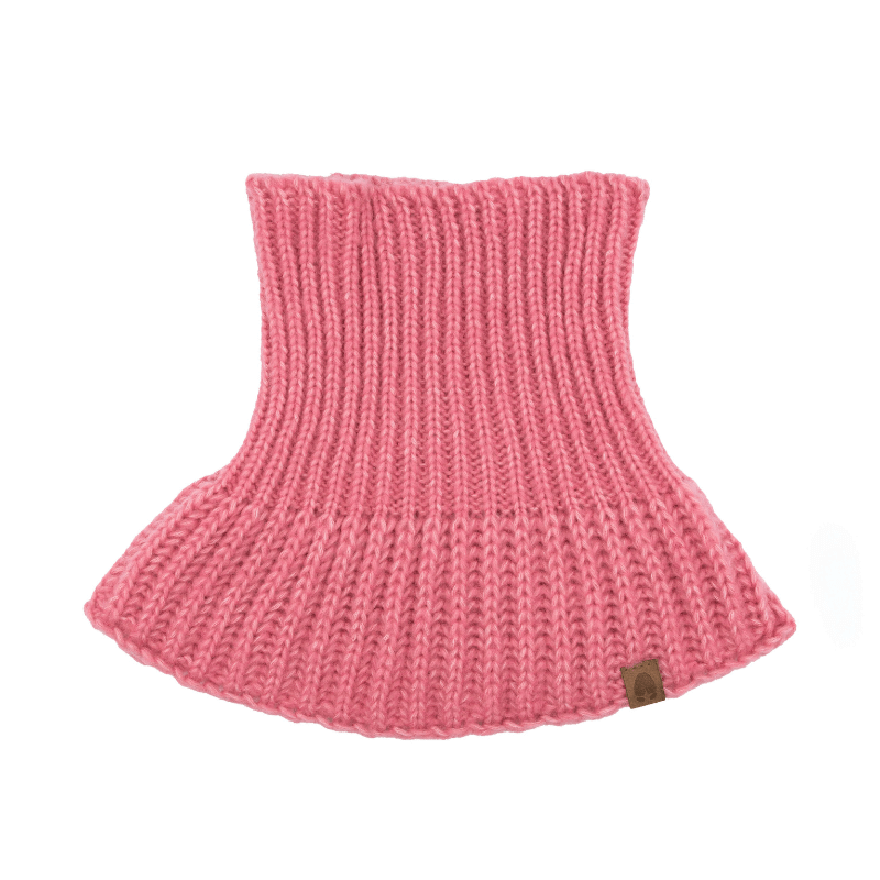 Komin golf dziecięcy z puchatej przędzy Bubo - różowy / Kopyto