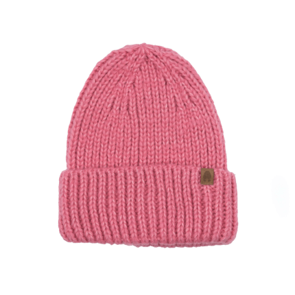 Czapka z wełny i bawełny Sówka - różowy / Kopyto
