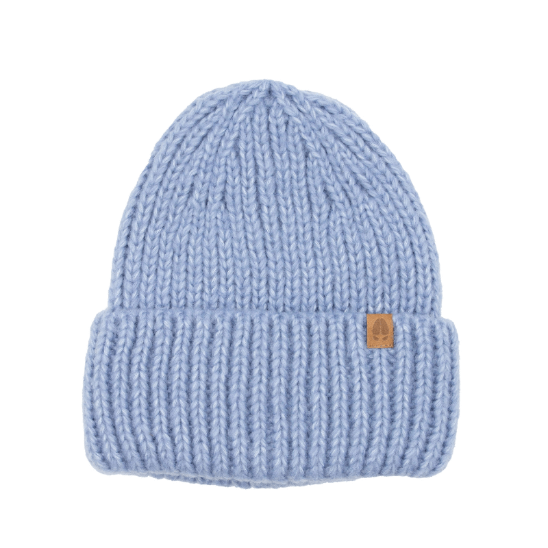 Czapka z wełny i bawełny Sówka - baby blue / Kopyto