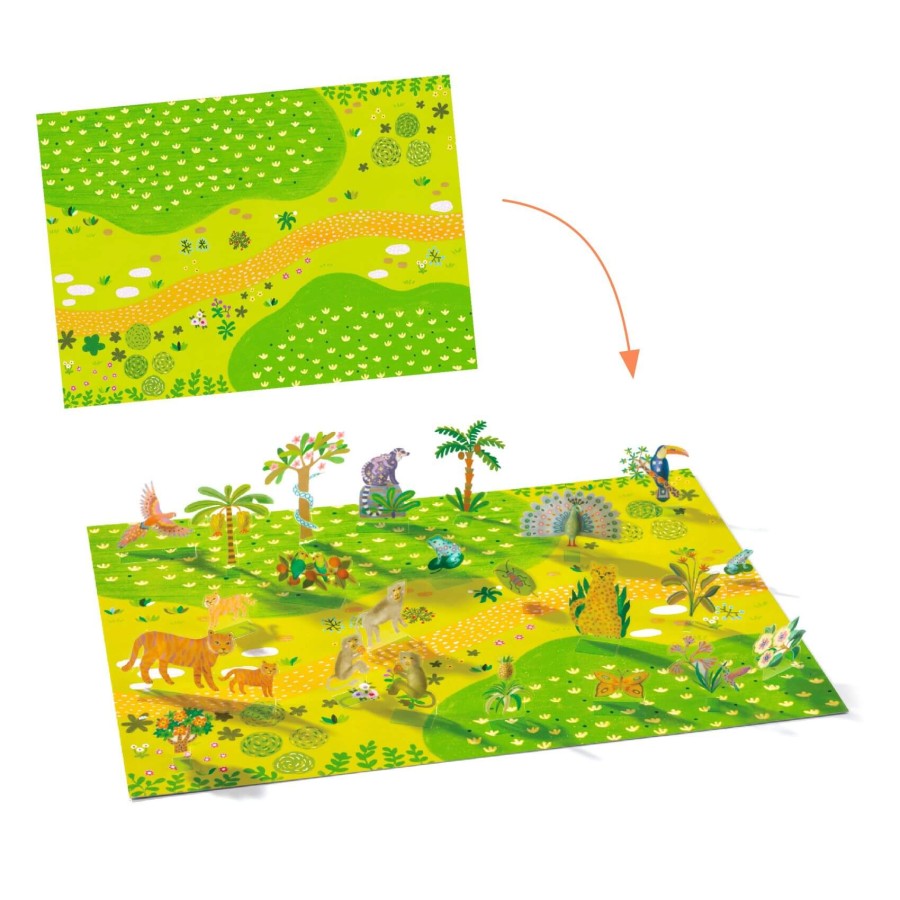 Naklejki wielokrotnego użytku 3D ZWIERZĘTA 3+ / Djeco