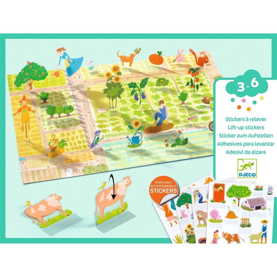 Naklejki wielokrotnego użytku 3D FARMA 3+ / Djeco