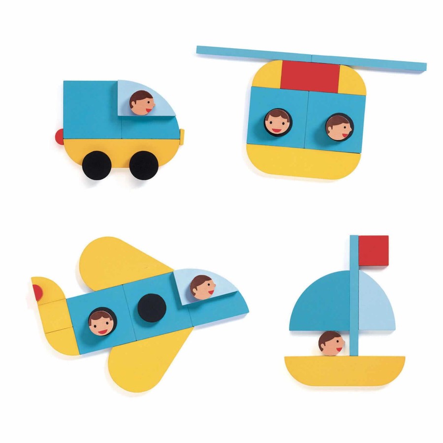 Drewniane kształty POJAZDY 3+ / Djeco