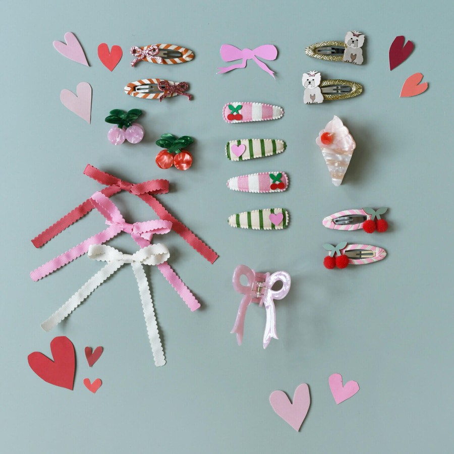 Spinki do włosów Stripy Glitter Bow / Rockahula Kids