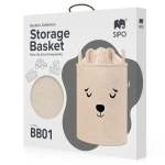 Zamykany kosz na ściągacz do przechowywania zabawek, BOUNCLE PREMIUM - Beżowy Miś / SIPO