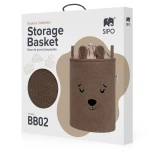 Zamykany kosz na ściągacz do przechowywania zabawek, BOUNCLE PREMIUM - Brązowy Miś / SIPO
