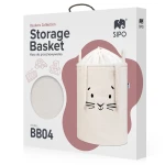 Zamykany kosz na ściągacz do przechowywania zabawek, BOUNCLE PREMIUM - Kremowy Królik / SIPO