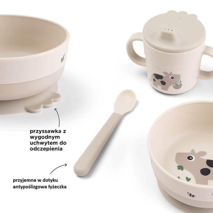 USZKODZONE OPAKOWANIE: Pierwszy zestaw obiadowy Foodie Tiny Farm Sand / Done by Deer