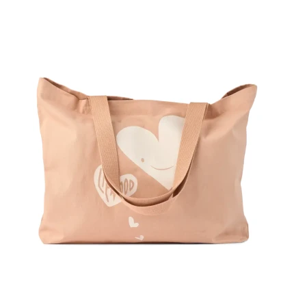 Torba na ramię Big Totebag - hearts, pale tuscany / Liewood