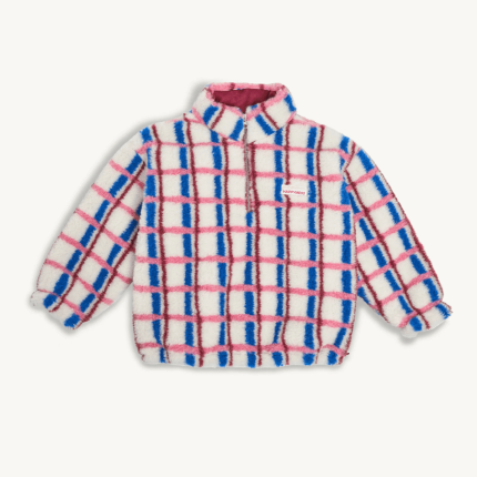 Dziecięca wełniana kurtka kangurka - pink & cobalt / Happymess