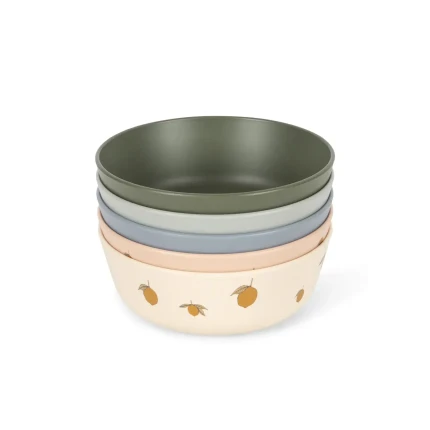 Zestaw miseczek, 5szt. - lemon mix / Konges Slojd