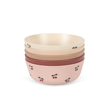 Zestaw miseczek, 5szt. - cherry mix / Konges Slojd