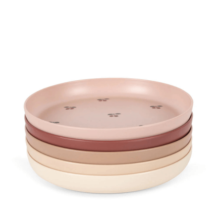 Zestaw talerzyków, 5szt. - cherry mix / Konges Slojd