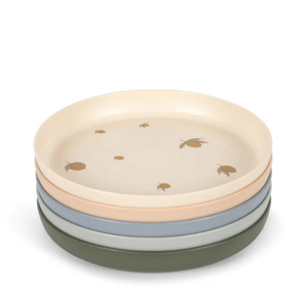 Zestaw talerzyków, 5szt. - lemon mix / Konges Slojd