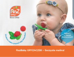 Gryzaczek soczysta malina szary / RazBaby