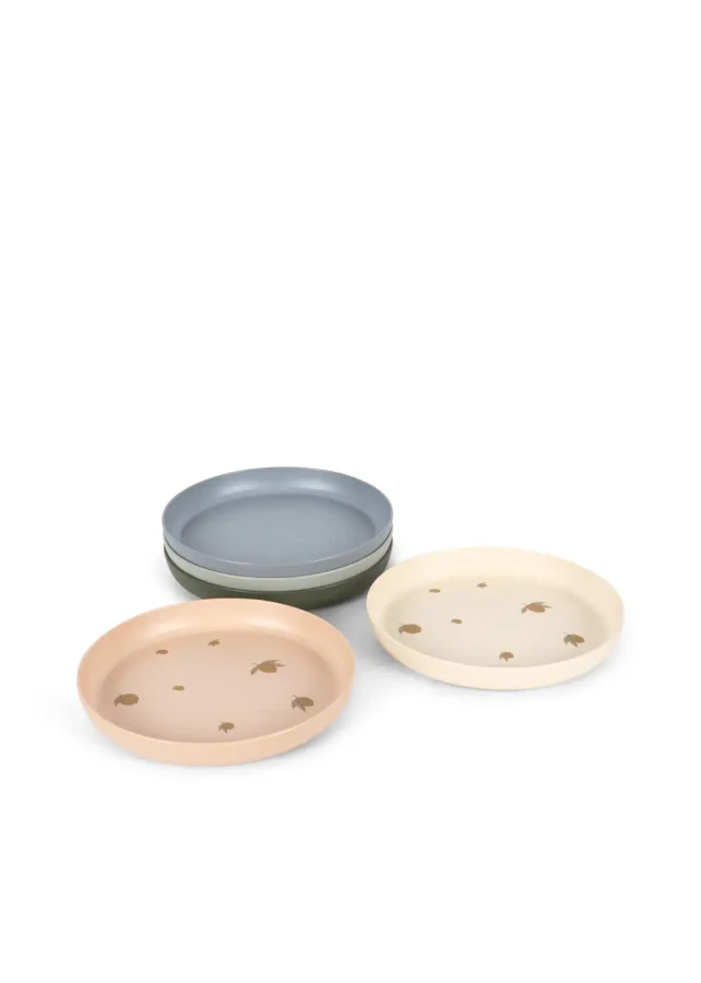 Zestaw talerzyków, 5szt. - lemon mix / Konges Slojd