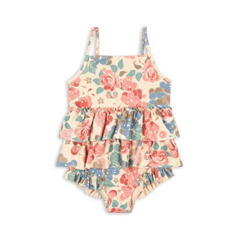 Strój kąpielowy Manuca Frill - bloomiegrape / Konges slojd