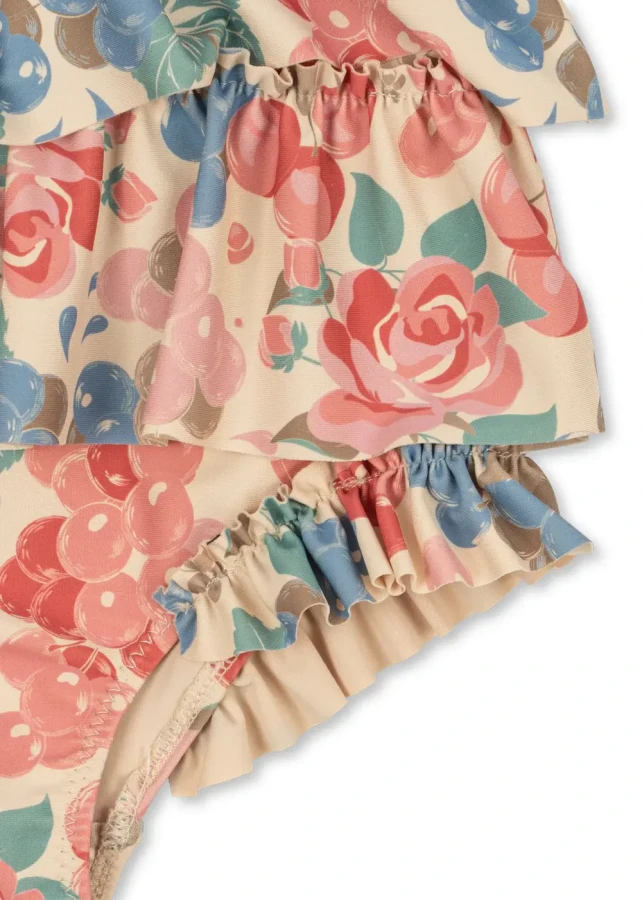 Strój kąpielowy Manuca Frill - bloomiegrape / Konges slojd