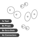 Zestaw kreatywnych kształtów Makedo Deco-Props - Googlies 21 el. / Makedo