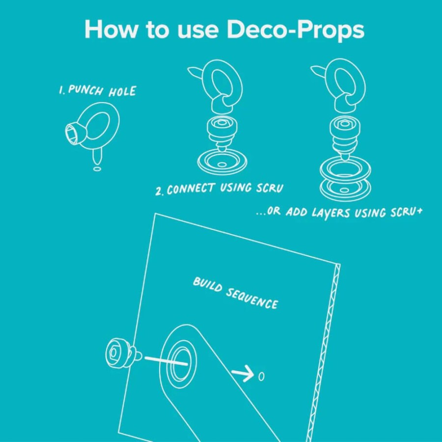 Zestaw kreatywnych kształtów Makedo Deco-Props - Sparkies 25 el. / Makedo