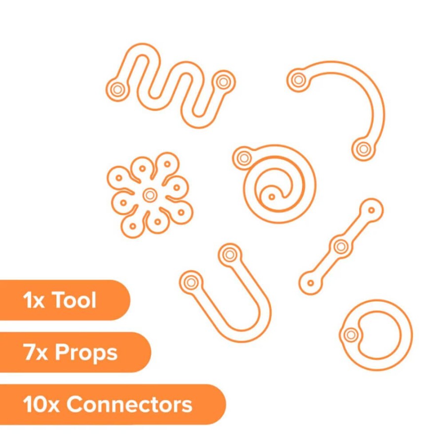 Zestaw kreatywnych kształtów Makedo Deco-Props - Twisties 18 el. / Makedo