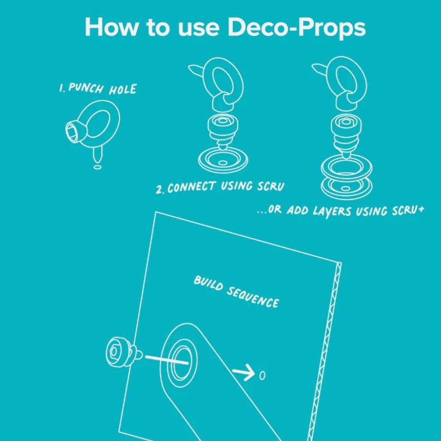 Zestaw kreatywnych kształtów Makedo Deco-Props - Twisties 18 el. / Makedo