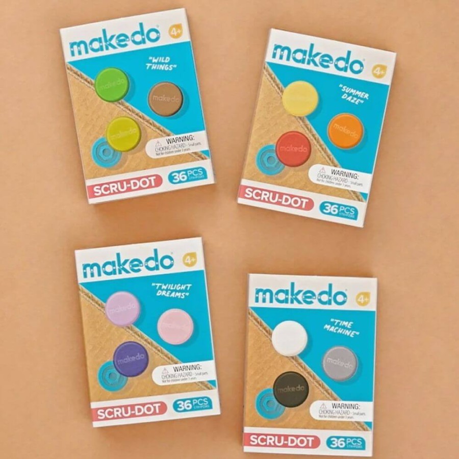 Ozdobne nakładki na śrubki Scru-Dot Makedo - Wild Things 36 el. / Makedo