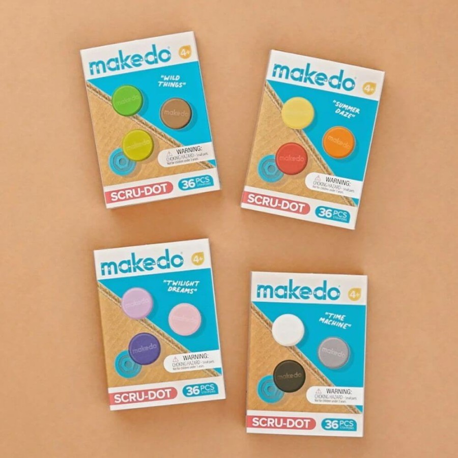 Ozdobne nakładki na śrubki Scru-Dot Makedo - Summer Daze 36 el. / Makedo