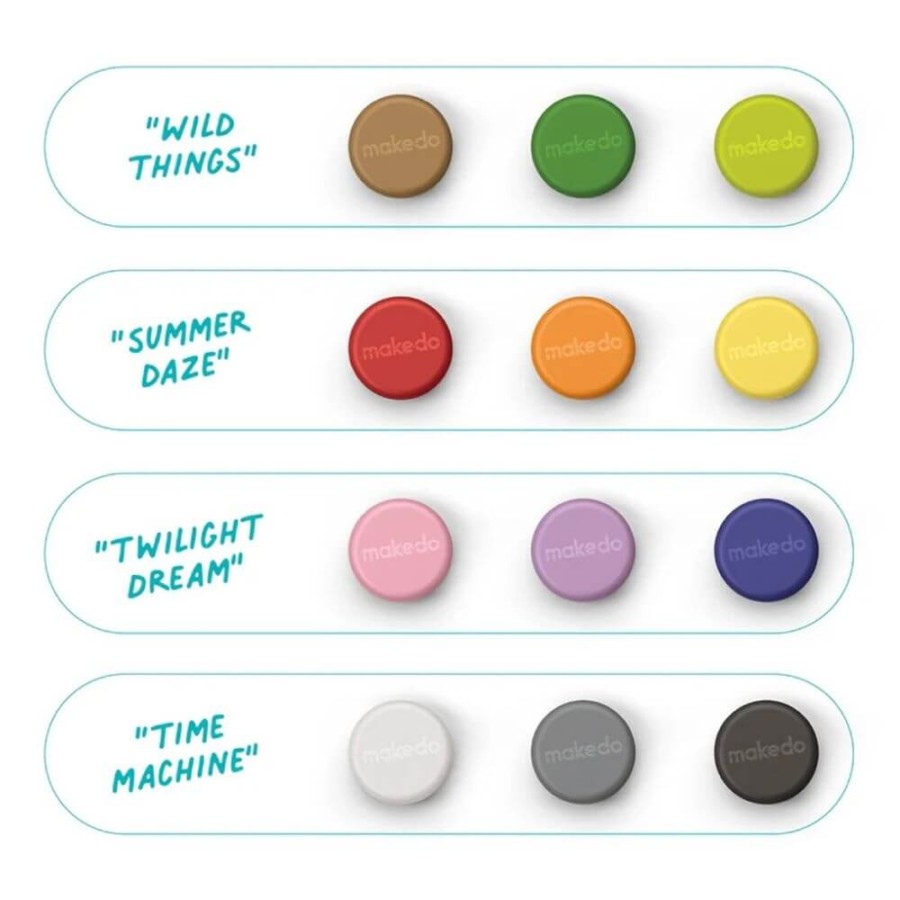 Ozdobne nakładki na śrubki Scru-Dot Makedo - Summer Daze 36 el. / Makedo